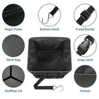 Car Trash Can – Multi-Purpose, Lightweight and Portable with Durable Water-Resistant Coating, No Installation Required, Practical and Ample Capacity, Variety of Colors.Black Leopard Print