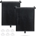Car Window Shade for Side Windows, 2 Pack Sun Shade Retractable for Car Blocks Heat and UV Rays Glare Protection Roller Sunshade Visor for Baby, Kids, Pets, Passengers
