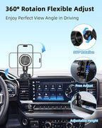 PZK Car Phone Holder for 2022-2026 Chevy Silverado/GMC Sierra 13.4'' Screen | Magnetic 15W Fast Wireless Charger Car Phone Mount Magsafe With 360° Rotating Extension Rod Hands-Free Phone Cradles