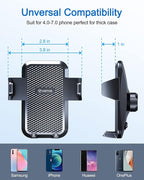 vanva Universal Air Vent Car Mount, [ Big Phones & Thick Case Friendly ] Cell Phone Holder for Car Hands Free Clamp Cradle Vehicle fit for All Apple Smasung Galaxy