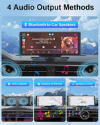 HK5 Carplay Screen for Car, 10.26’’ HD Wireless Apple Carplay & Android Auto Touchscreen with Backup Camera, Car Play Screen iOS 26 Compatible, GPS Navigation/Mirror Link/Siri/FM (No Front Camera)