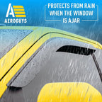 Extra Durable Window Deflectors Tape-On Window Visors Rain Guards Fit for Ford F150 2015-2026 Regular Cab, Sun Visors, Wind Vent for Shades, Exterior Car Accessories - 2 pcs. AG0903
