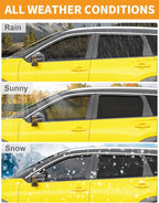 in-Channel Window Rain Guards Fit for Nissan Rogue 2021-2026 Rain Guards Extra Durable Window Deflectors Visors Vent Visors Vent Shades Car Accessories -4 pcs