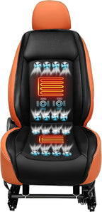 Cooling Car Seat Cover with 16 Fans Cooling Car Seat Cushion with Massage Adjustable Temperature 12V Seat Cooler Car Seat Cooling Pad Ventilated Seat Cover for Car (3 in 1, Black)