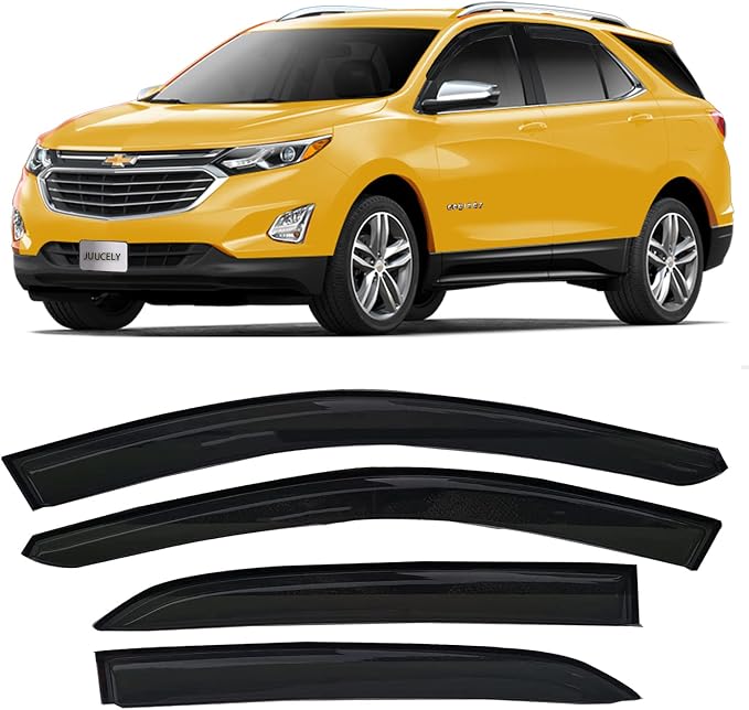 Window Visors Rain Guards Vent Deflectors for Chevrolet Equinox 2018 2019 2020 2021 2022 2023 2024,Side Window Deflector Vent Rain Guard Sun Shade Car Accessories Smoke 4pcs 94634