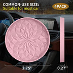 ME.FAN Car Coasters for Cup Holders [4 Pack] - 2.75In Silicone Auto Mug Mats - Universal Non-Slip Recessed Car Interior AccessoriesDusty Rose