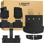 Floor Mats & Backrest Mats & Cargo Mat for Hyundai Palisade 7/8 Seats 2026 (Only Fit Gas, Not Fit Hybrid), All Weather TPE Custom Fit Car Mats Floor Liners, Full Set Mats Accessories, Black