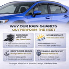 2021-2026 Tape-On Rain Guards for Chevrolet Tahoe (Chevy) & for GMC Yukon Side Window Visor Deflectors Extra Thick Vent Shades 2022 2023 2024 2025