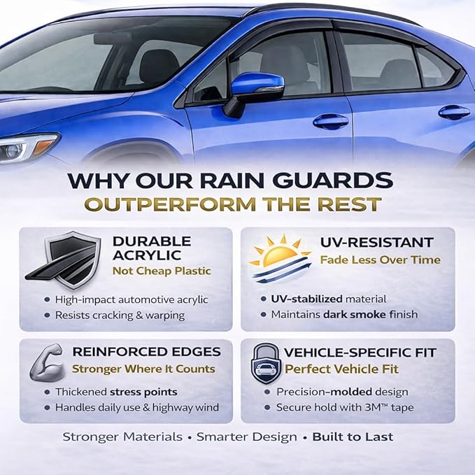 2022-2026 Tape-on Rain Guards for Hyundai Tucson Side Window Deflector Visors SE SEL N-Line XRT Limited Hybrid Durable Tinted Vent Shade 2023 2024 2025