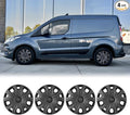 4Pcs 16 2014-2023 Wheel Hubcaps Rim Cover Fits for Ford Transit Connect | Steel PP Material Snap-On Installation inch Car ReplacementMatte Black