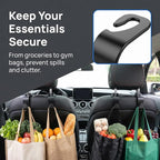 Car Seat Headrest Hook, 4PCS Vehicle Seat Back Hanger Storage Organizer for Purse Bag Coat, Auto Interior Hanging Holder Organization Accessories, Universal for SUV Sedan Truck (Glossy Black)