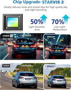 AI 4K Dash Cam Front and Rear Recording with Driver Monitoring System, 360° View 4 Channel Dashcam Car Camera, STARVIS 2 Night Vision, 5G Wi-Fi GPS, 3" Touch Screen, with 64GB Card, V8 MAX