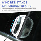 2 PCS Back Passenger Blind Spot Mirrors, 1.8" x 5" Adjustable Wide Angle B-Pillar Blind Spot Mirror, Car Side View Mirror for Get-Off Safety, Universal Accessories for Most Cars (White)