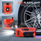 Electric Car Jack 5 Ton 12V Floor Jack with Inflator Pump Portable Hydraulic Jack Vehicle Lift for Car SUV Sedan MPV Tire Change with Led Light