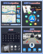 2+64G Android Car Radio for Honda Accord 2003 2004 2005 2006 2007, 9 Inch Touchscreen Radio Wireless Carplay Android Auto, WiFi GPS Navigation Bluetooth FM RDS EQ Mirror Link