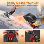 Car Heater,12V 150W Portable Heaters for Vehicle,Plugs into Cigarette Lighter,360° Rotation Fast Heating Auto Car Window Defroster Windshield Defogger,2 in 1 Heating & Cooling Automobile Heater(Red)