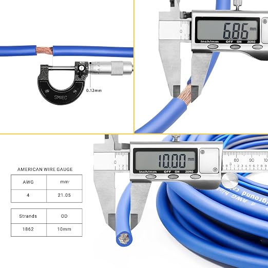 RCK46 True 4 Gauge Complete 6-Channel CCA Amplifier Wiring Kits | with OFC RCA Cable