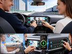 Single Din Car Stereo – Dual Knob Touchscreen Radio with Wireless Apple CarPlay & Android Auto Upgrade Your Classic Car with Easy Installation, Backup Camera Ready, Bluetooth, GPS, FM/AM, USB, EQ