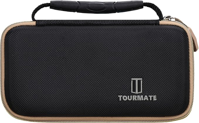 Hard Storage Case for Tire Pressure Gauge, Portable Oxford Cloth Storage Box - 100 PSI (Only Case) (Black & Gold)