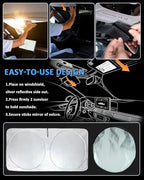 for BMW 5-Series Windshield Sun Shade Sunshade Custom Fit for BMW 5 Series G30 G31 2011-2016 Windshield Cover for 530i, 530e, 545i, 550i 525i, 528xi, Front Window Shield Protector