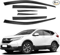 Black Rain Guards Fit for Honda CR-V (CRV 2017 2018 2019 2020 2021 2022 Tape-On Side Shatterproof Window Visor, Window Deflectors, Rain Visors, 6-Piece Set