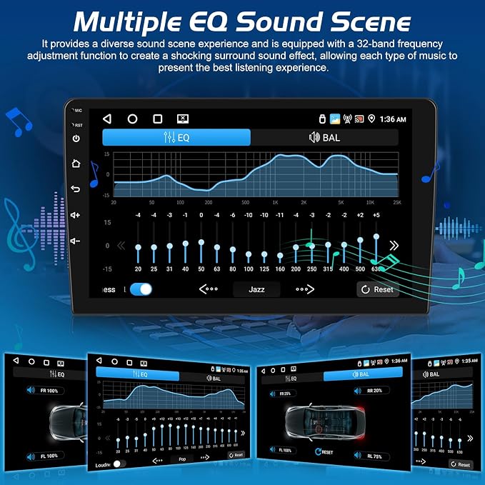 Android Radio for Mazda 6 2007-2012 with Wireless Carplay and Android Auto | [4+64G] Car Stereo 9 Inch Touchscreen, GPS Navi, WiFi, EQ Audio, SWC, Mirror Link, Bluetooth + AHD Backup Camera