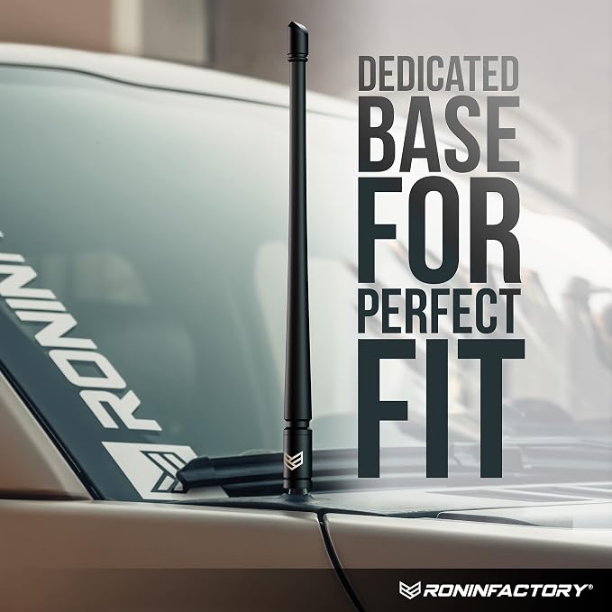 Truck Antenna for Chevy Silverado & GMC Sierra Accessories - Anti Theft - Carwash Safe - Short Replacement Antenna (12 Inch SmartLock)