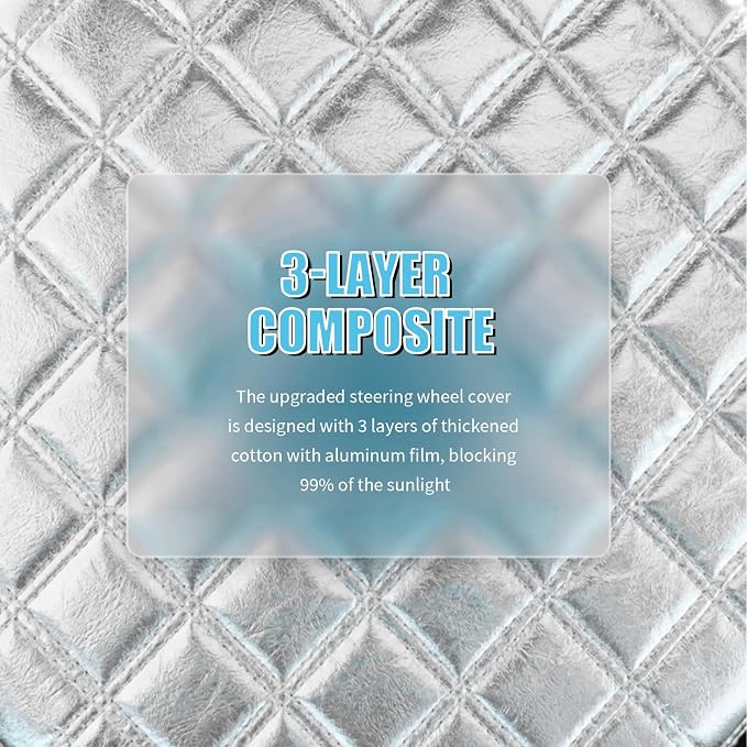 Car Steering Wheel Cover for Sun Shade,Foldable Car Wheel Cover for Heat Insulation & Sun Protection,Universal Steering Wheels Covers Cars Accessories Fit for 15.75" Wheels