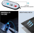Seat Coolers for Vehicles, 12V Car Cooling Seat Cushion with Massager Mesh Breathable Summer Driving Cooling Seat Covers for Cars Front Seat Faux Leather (beigi)