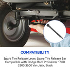 Spare Tire Release Lever, Spare Tire Release Bar Compatible with Dodge Ram Promaster 1500 2500 3500 Van Jack, Dodge Spare Tire Release Tool, Black, 1Pcs