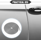 Car Door Edge Guard, 16.4ft U Shape Rubber Edge Trim Seal Strip Protector Universal for Car Truck ATV Boat Multifunctional No Glue PVC Iron Gray