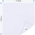 White Cleaning Rags 5 Pack, Highly Absorbent Microfiber Cleaning Cloth for Kitchen, Lint Free, Scratch-Free, Reusable Microfiber Towels for House, Window and Glass, Cars, 11.5 X11.5 inch