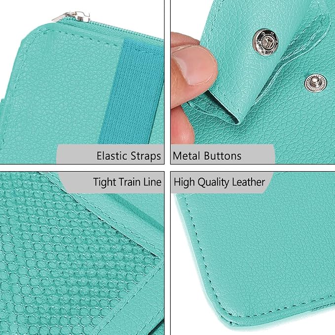1 Pack Car Sun Visor Organizer, Sunglasses Holder for Car Sun Visor, Auto Interior Accessories Pocket Organizers Can Store for Sunglasses, Documents, Cards, Pen, Drivers License (Blue)