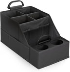 Car Seat Organizer- Backseat Car Organizer with 12 Storages Compartments and 2 Cup Holders, Organizers and Storage, Front Seat for Travel Kids,Black