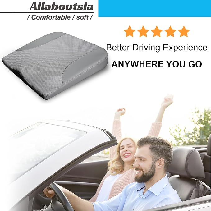Car Seat Cushion, Car Seat Cushions for Long Driving | Comfortable Memory Foam Driver Seat Cushion, Automotive Seat Cushions, Butt Pillow for Car,Truck, Office Chair, Gray