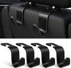 4 Pack Car Headrest Hooks for Porsche Macan 2014-2025 2026, Seat Organizer Hanger Storage Hook Heavy Back Seat Holder Handbag Car Accessories