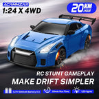 RC Drift Car, 1:24 Remote Control Car for Kids, 20KM/H 4WD High Speed RC Cars with Lights, Extra Racing Tires, Vehicle for Adults Boys Girls