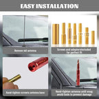 Famobay Stubby Bullet Antenna Car Truck Antenna with Chevy Silverado & GMC Sierra Trucks Heavy Duty Pickup Trucks Accessories（5.5inch Iridescent Color）