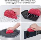 Cleaning Gel 2Pack for Office Products Cleaning,Keyboard Cleaner Dust Clean Gel for Car Interior Cleaning,Car Putty Reusable Slime goo for Vehicle Vents,Laptop(Navy Blue, Rosed Red)