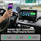 for MagSafe Car Mount Charger, Car Phone Mount for Toyota RAV4 2019–2025 7/8-Inch Screen [15W Wireless Charging], OEM-Style Fit, 360° Rotation Phone Holder Compatible with MagSafe, No Vent Blocking