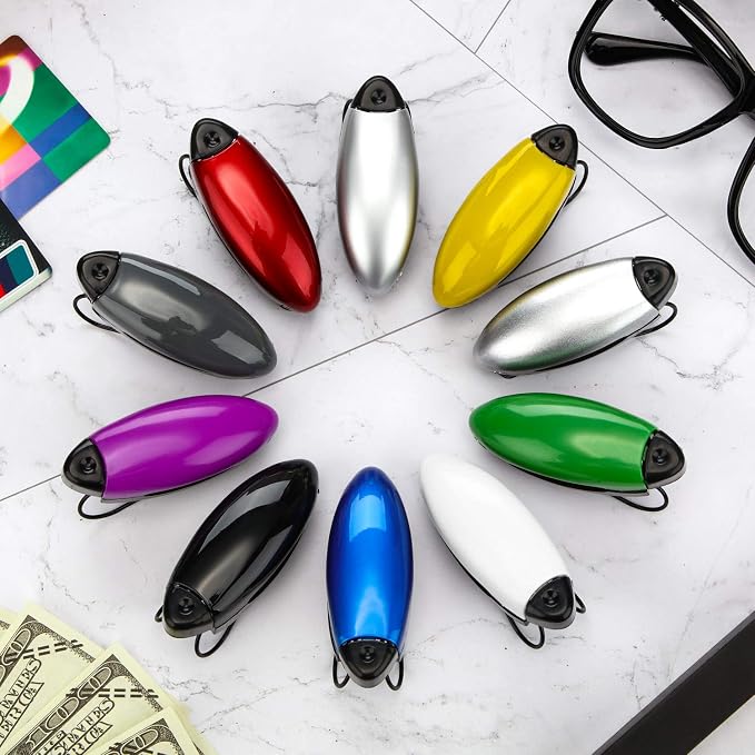 10 Pieces Auto Car Vehicle Sun Visor Clip Holder for Sunglasses Glasses Holder Hanger Eyeglasses Mount Ticket Card Clip Car Accessories(Colorful)