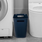Plastic Small Trash Can Wastebasket, Garbage Container Basket for Bathrooms, Laundry Room, Kitchens, Offices, Kids Rooms, Dorms, 3.5 Gallon, Navy Blue, 2 Pack | Compact Sturdy Garbage Can for Bathroom, Laundry Room, Kitchen, Office, Kids Room, D...