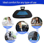 AUTOTRENDS Gel Seat Cushion Cooling Coccyx Orthopedic Breathable Car Seat Cushion Anti Slip Backing Mat, Black