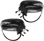 2 Piece Driver and Passenger Side Mirror Assembly Set Electric Adjustment Heated No Memory Black Compatible with 2010-2015 Lexus IS250 IS350 without Luxury Package LX1320114 LX1321114