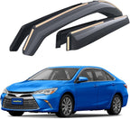 Goodyear Shatterproof in-Channel Window Deflectors for Toyota Camry 2015-2017, Rain Guards, Window Visors for Cars, Vent Deflector, Car Accessories, 4 pcs - GY007928