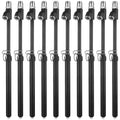 10 Pack Tire Pressure Gauge Black Heavy Duty Air Pressure Tire Gauge Dual Head Semi Truck Tire Pressure Gauge Range 10-150 PSI, Extended Tube Tire Gauge Suitable for Semi Truck, and Bus