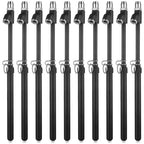 10 Pack Tire Pressure Gauge Black Heavy Duty Air Pressure Tire Gauge Dual Head Semi Truck Tire Pressure Gauge Range 10-150 PSI, Extended Tube Tire Gauge Suitable for Semi Truck, and Bus