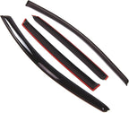 WD2-230 Dark Smoke 4 Pcs Set Window Visor (Outside Mount) Deflector Rain Guard Compatible with 2007-2011 Honda CR-V