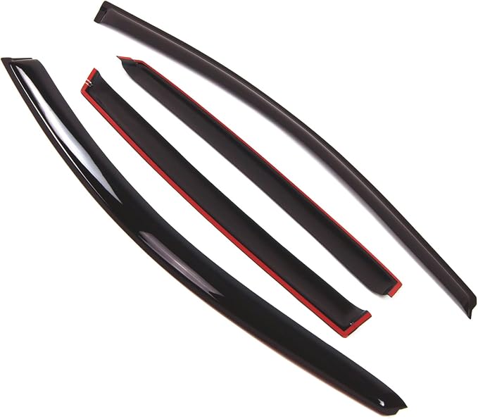Outside Mount Window Vent Visors Rain Guards Compatible with Honda CR-V 2007-2011 | Side Window Wind Deflectors Rain Shields | Smoke Tinted, 4 Pcs Set, DGWV-230