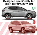 Window Deflectors Smoke Tinted In-Channel Side Window Vent Visor Deflectors Rain Guards Compatible with Compass 2017-2026 - 4pcs. GW0720